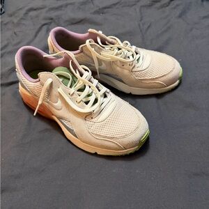 Nike Women's Cream and Purple Sneakers